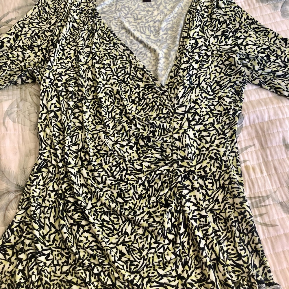 Dana Buchman rayon faux wrap blouse XL